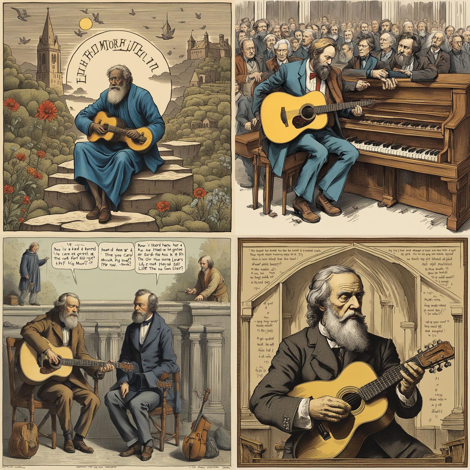 King David Composing Hallelujah: A Digital Interpretation