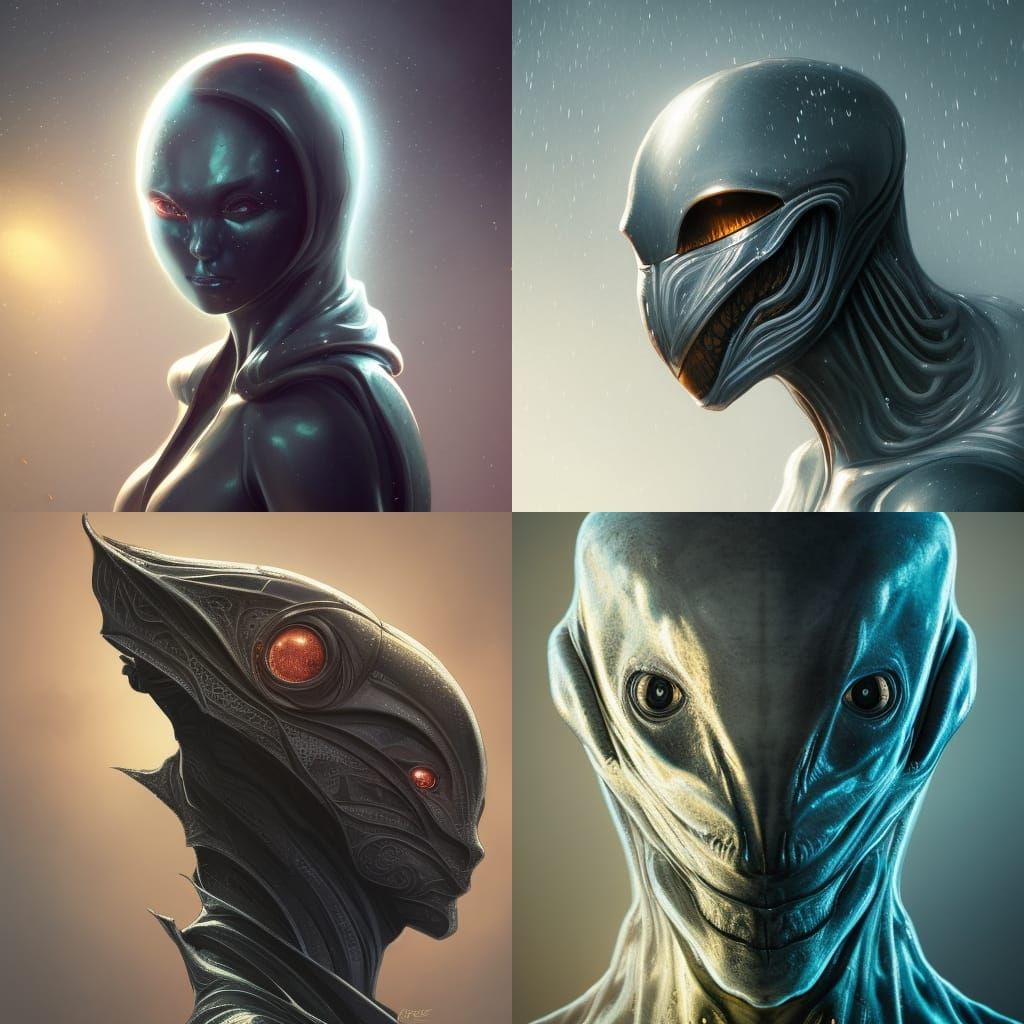 Detailed Alien Creature Portrait in 8K Resolution