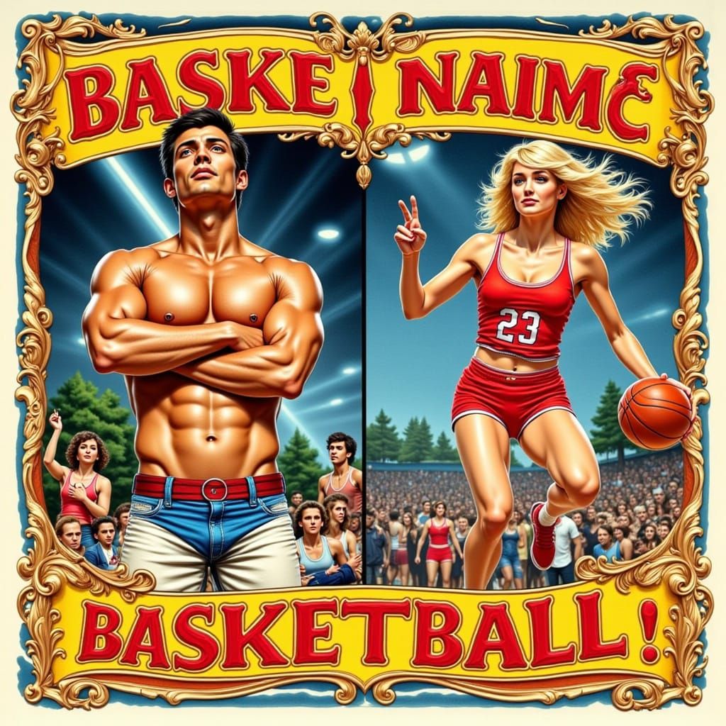 1980s Basketball Trading Card With Stars