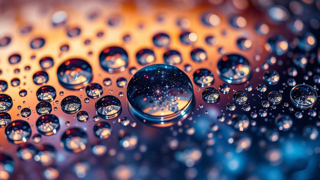 Celestial Water Droplets in Holographic Reflection