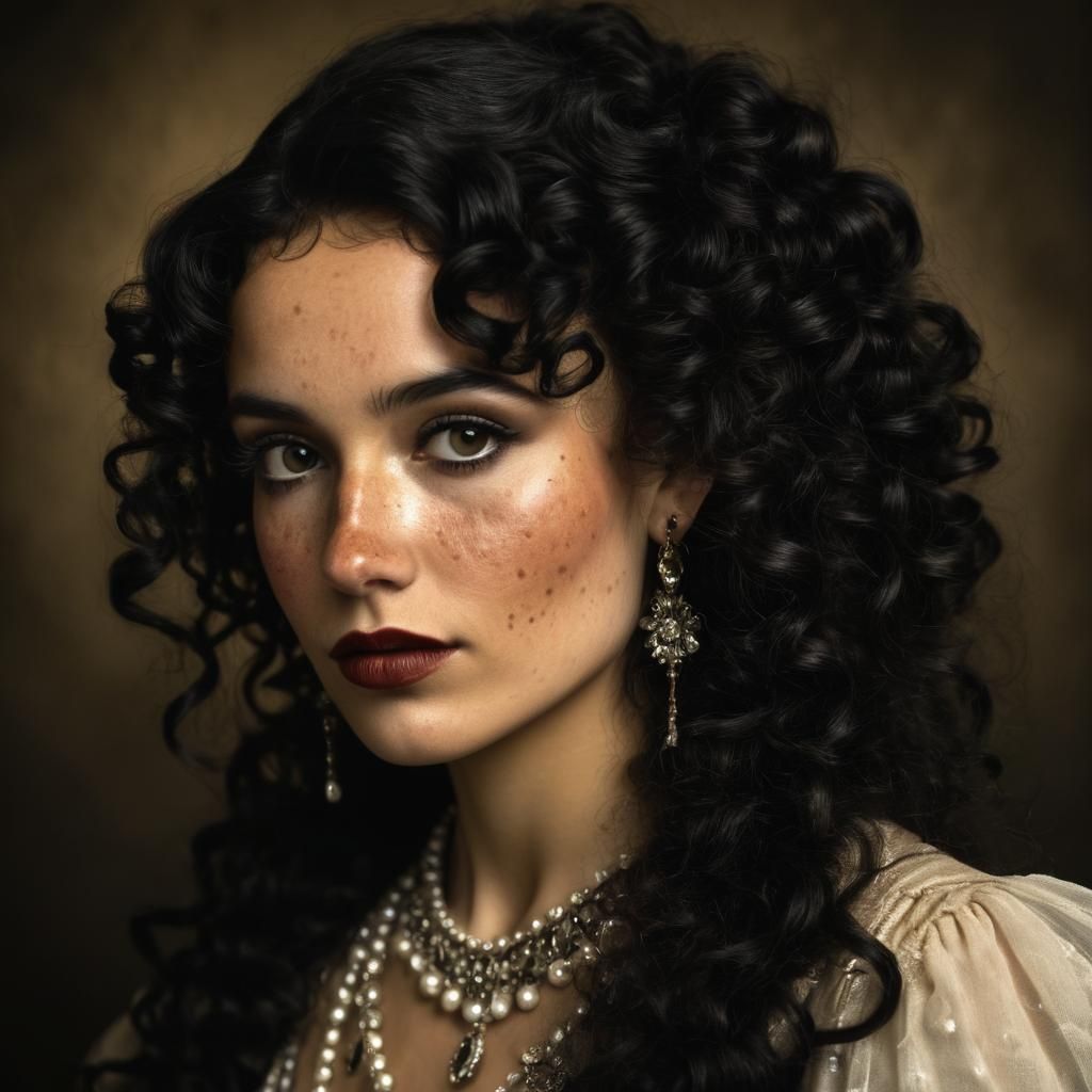 Pretty Romany Woman in 1920s Club