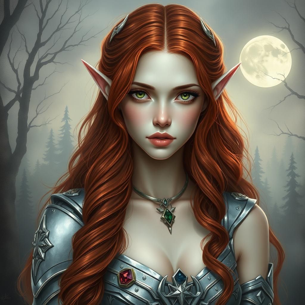 Ethereal Female Elf Portrait in Hyperrealistic Style