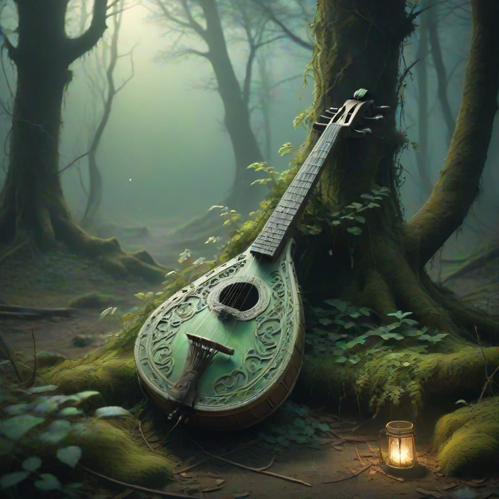 Ethereal Abandoned Zongora in Mystical Hungarian Forest