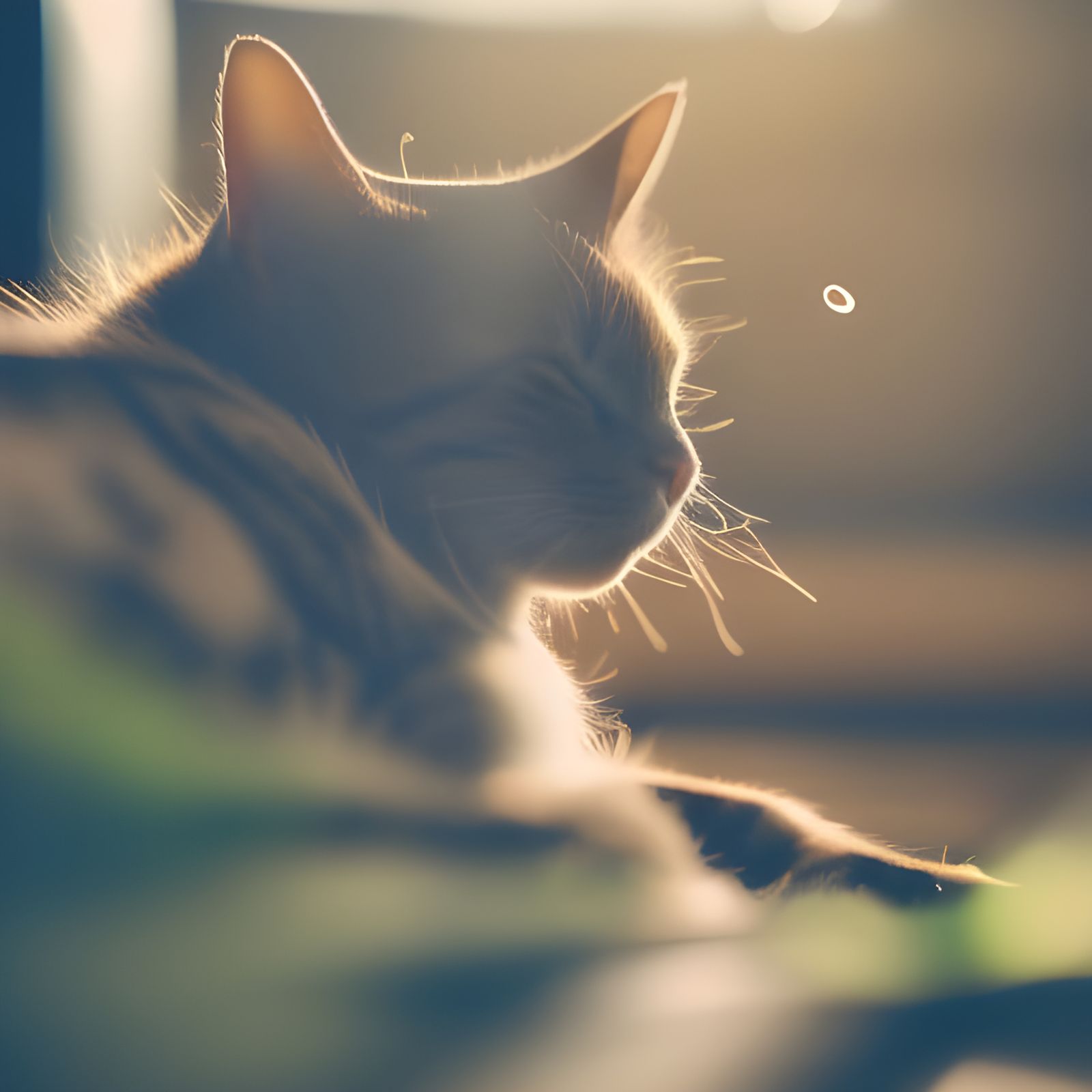 Sleeping Cat in Sunshine: Professional Photography