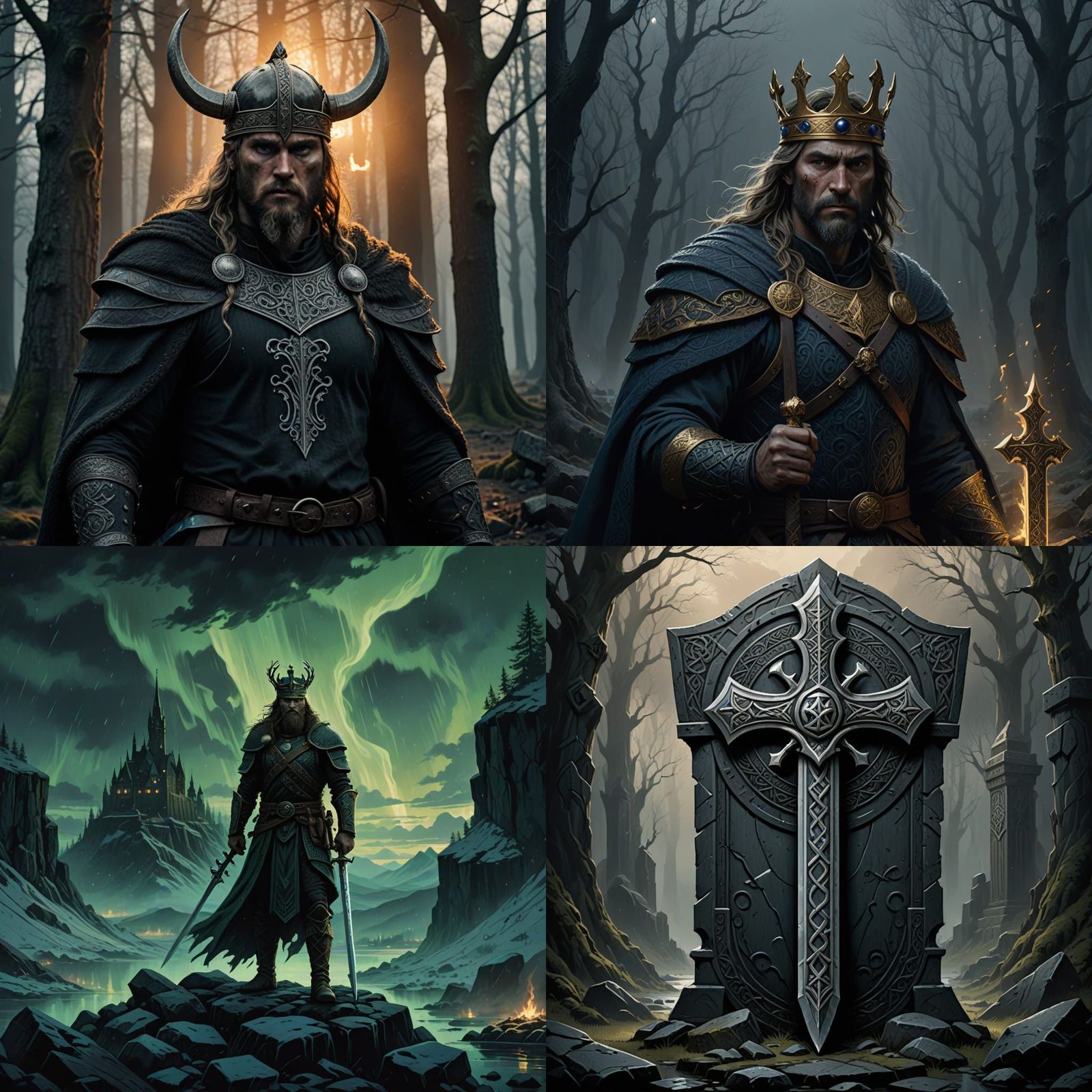 Sword and Crown in Dark Medieval Scandinavian Splendor