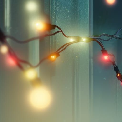 Hyperdetailed Christmas Lights in Volumetric Lighting