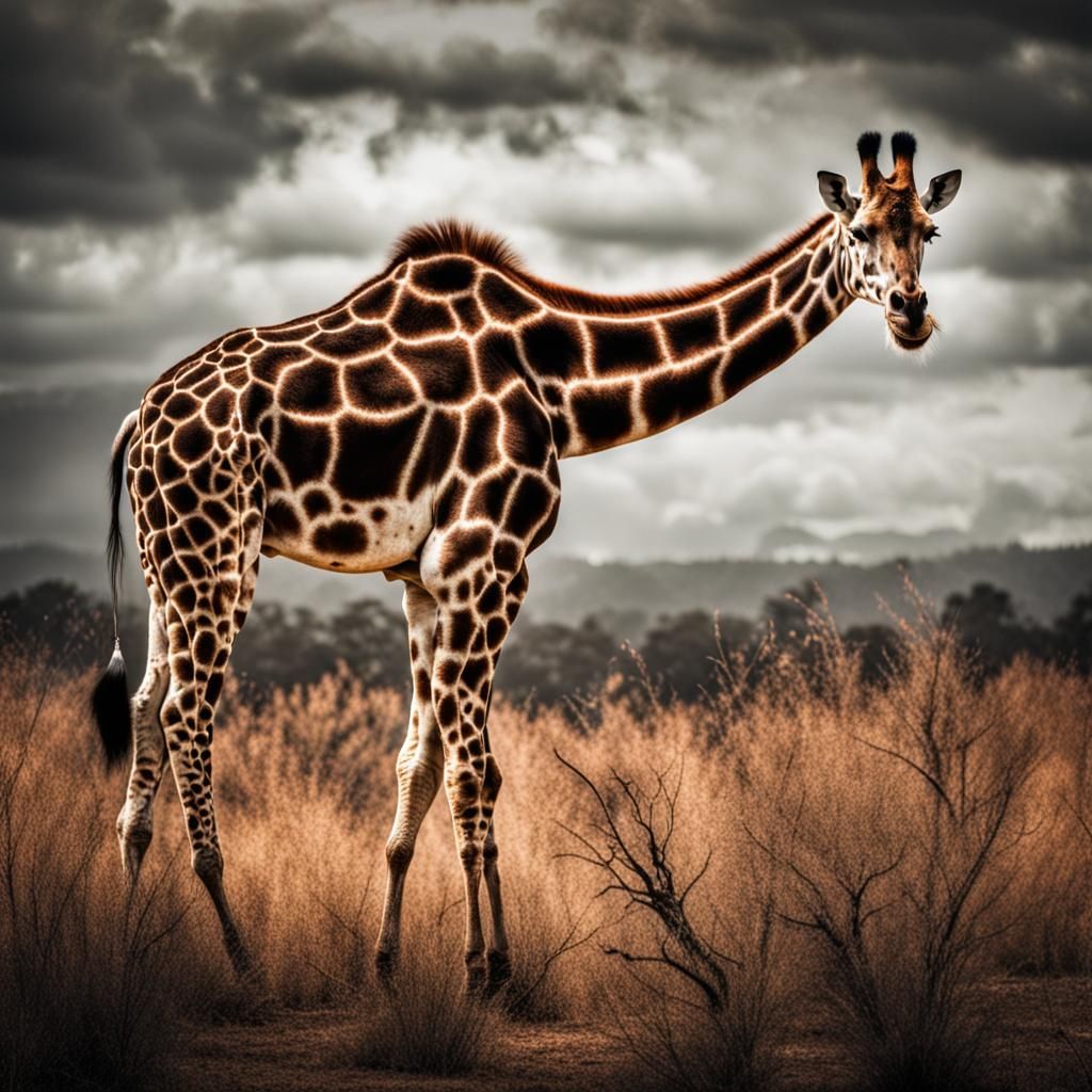 Hyperrealistic Giraffe Portrait in High Definition