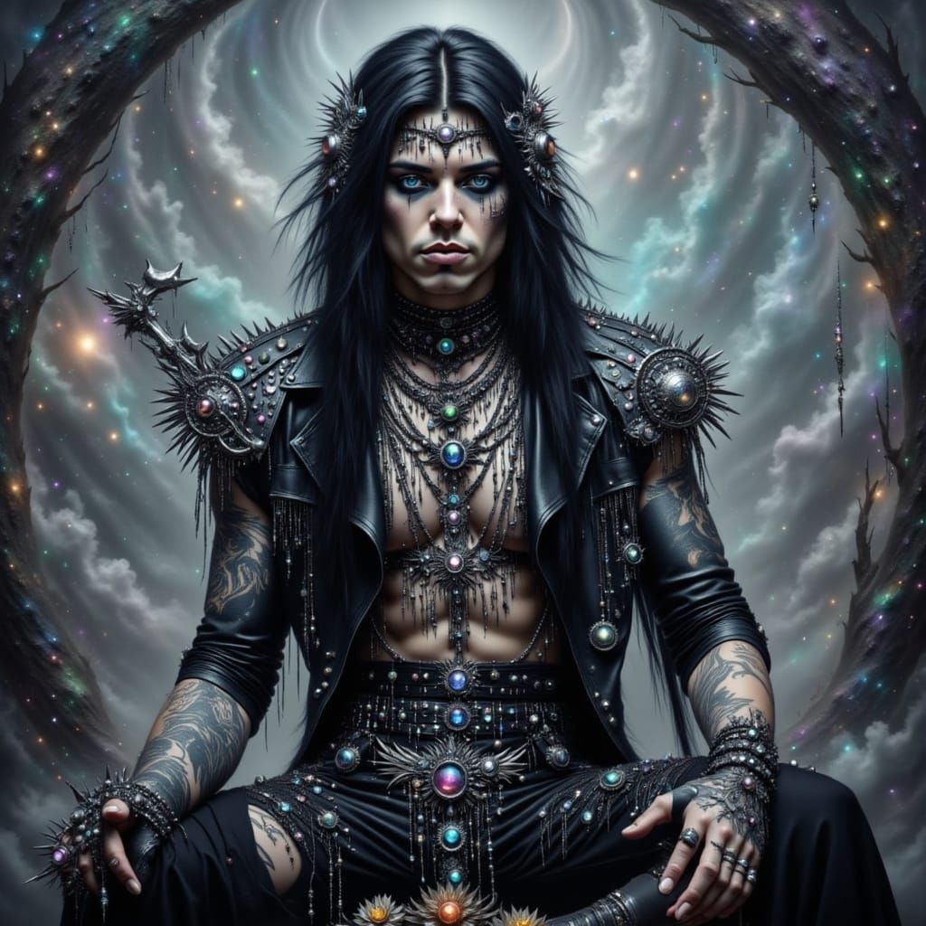 Cosmic Metal Rocker in Eternal Mist