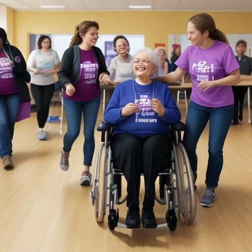 Inclusive Community Center Concept Art in Vibrant Colors