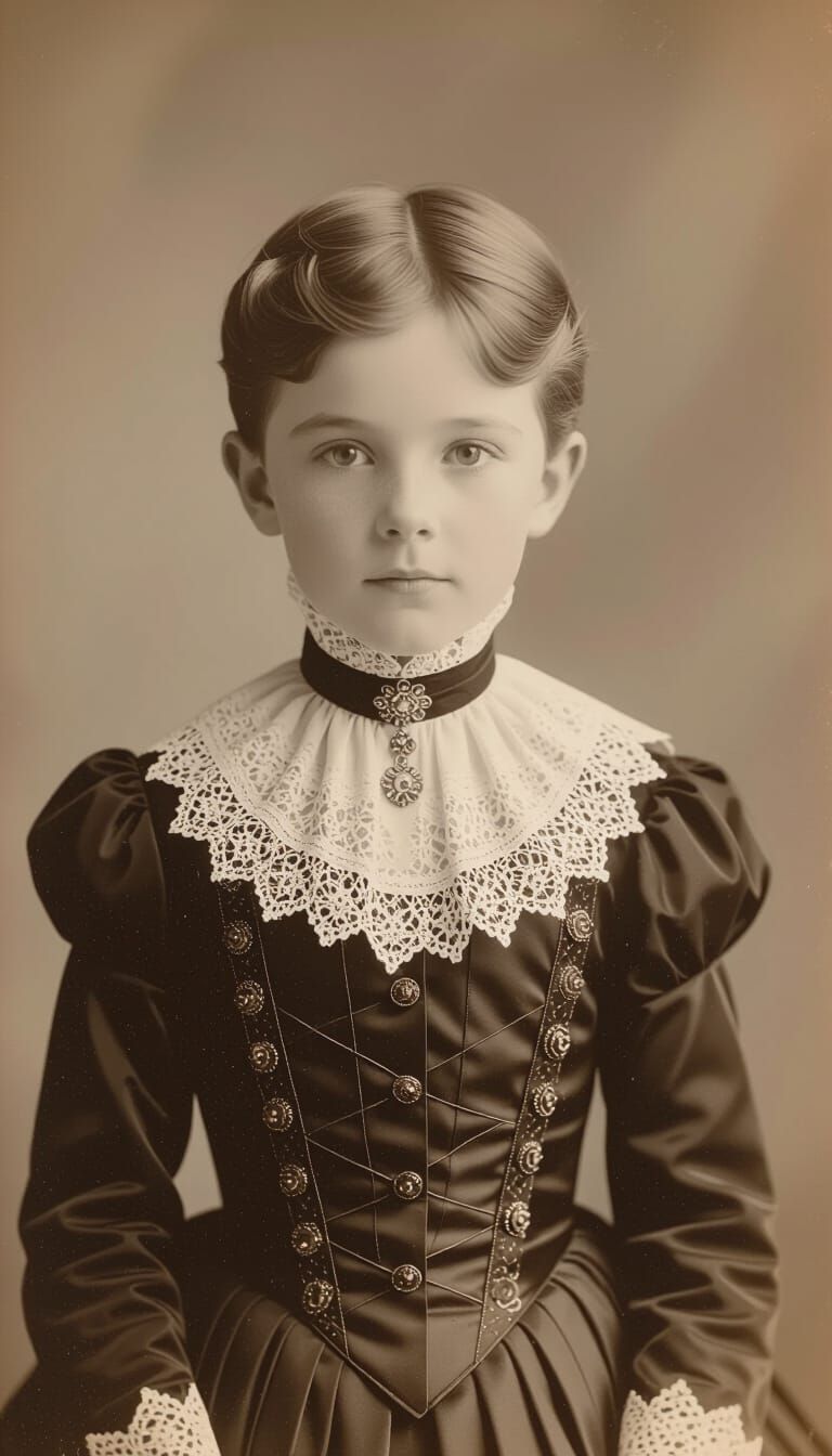 Edwardian Princess Portrait of Young Boy