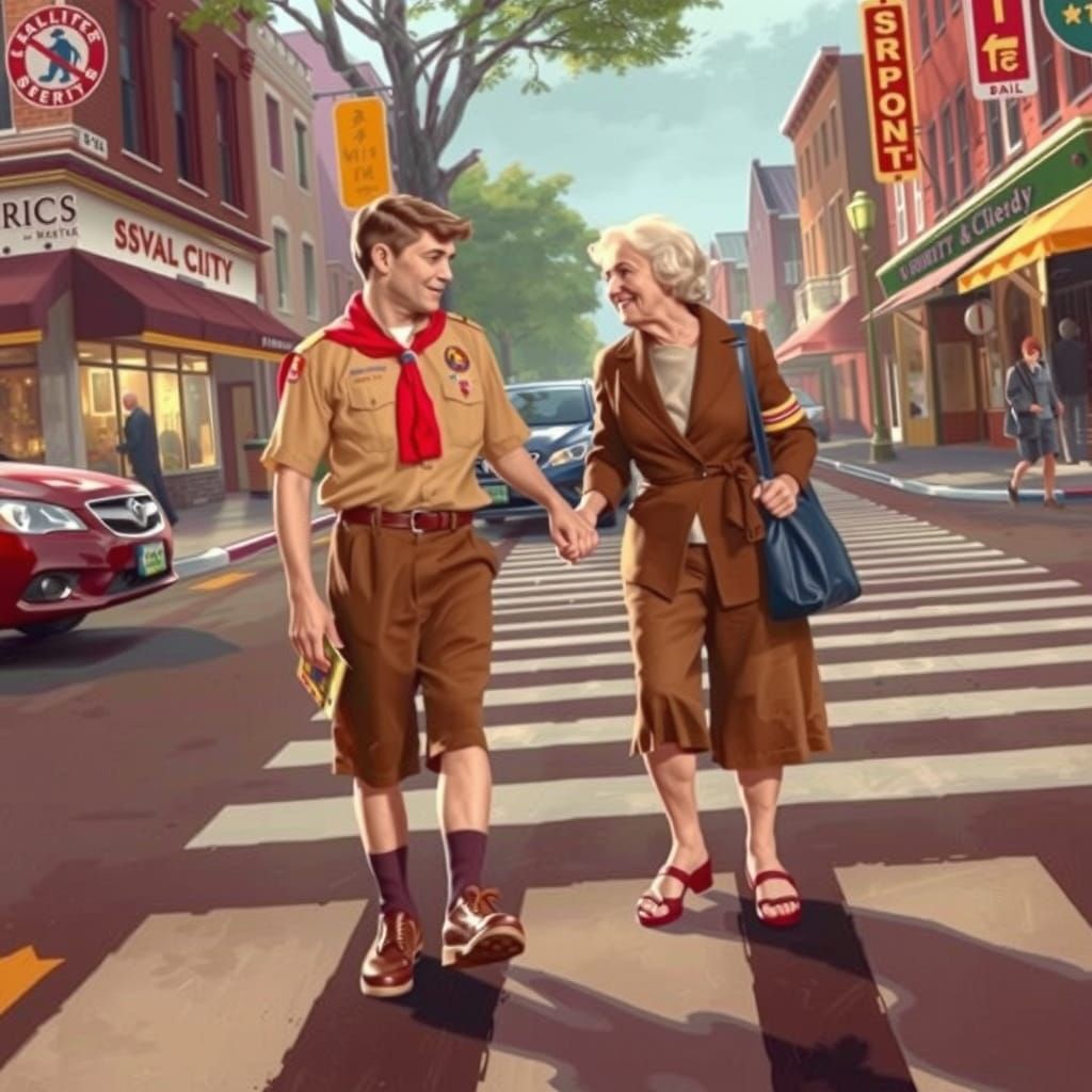 Boy Scout Helps Elderly Woman Earns Merit Badge