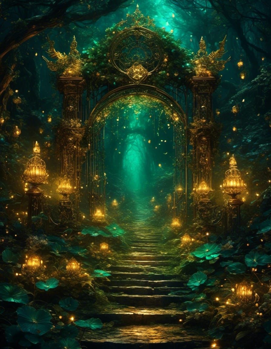 Golden Road to Emerald Passage: Glittery Fantasy