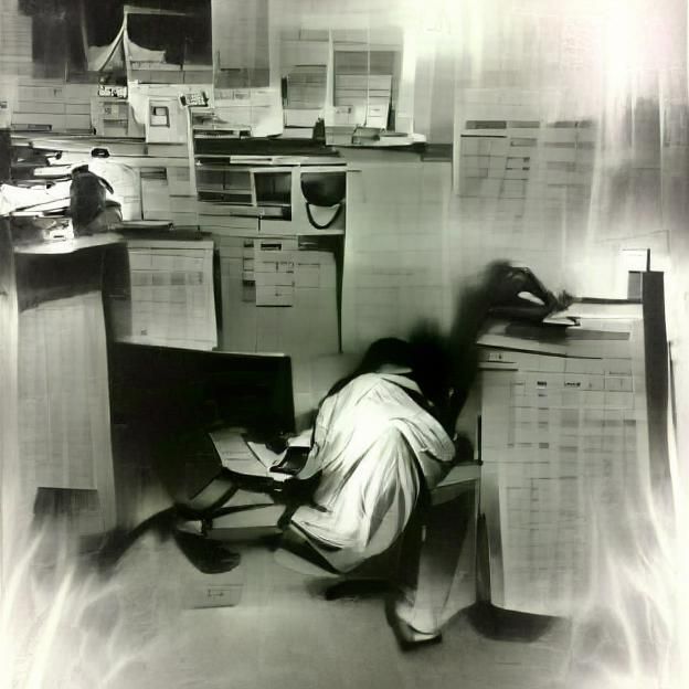 Office Worker's Late Night Agony