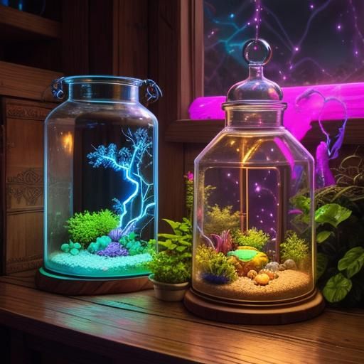 Magical Terrarium: Fantasy Village in Glass Jar