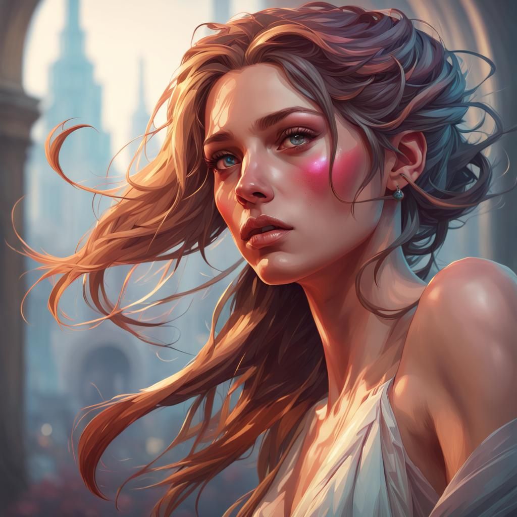 Detailed Portrait of Lost Passion in Digital Art Style