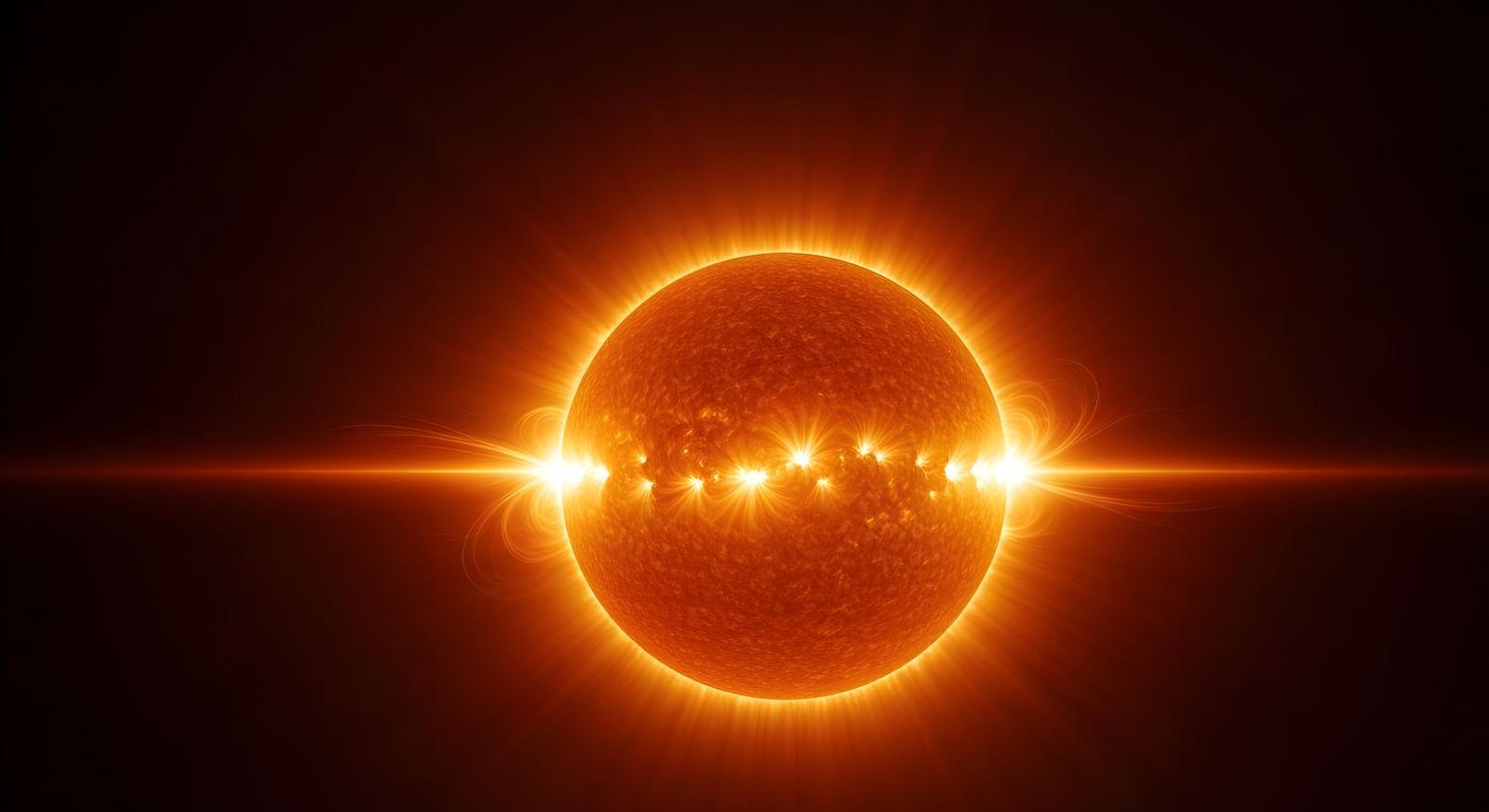 Spectacular 8K Holographic Sun Flares Illustration