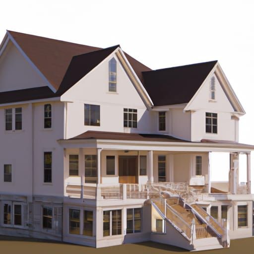 Two-Story Farmhouse Concept Art in 8k Resolution