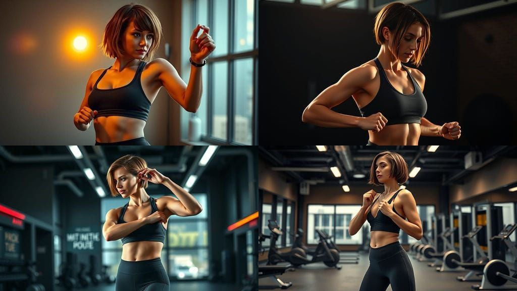 Woman in Modern Attire Warming Up for a Workout