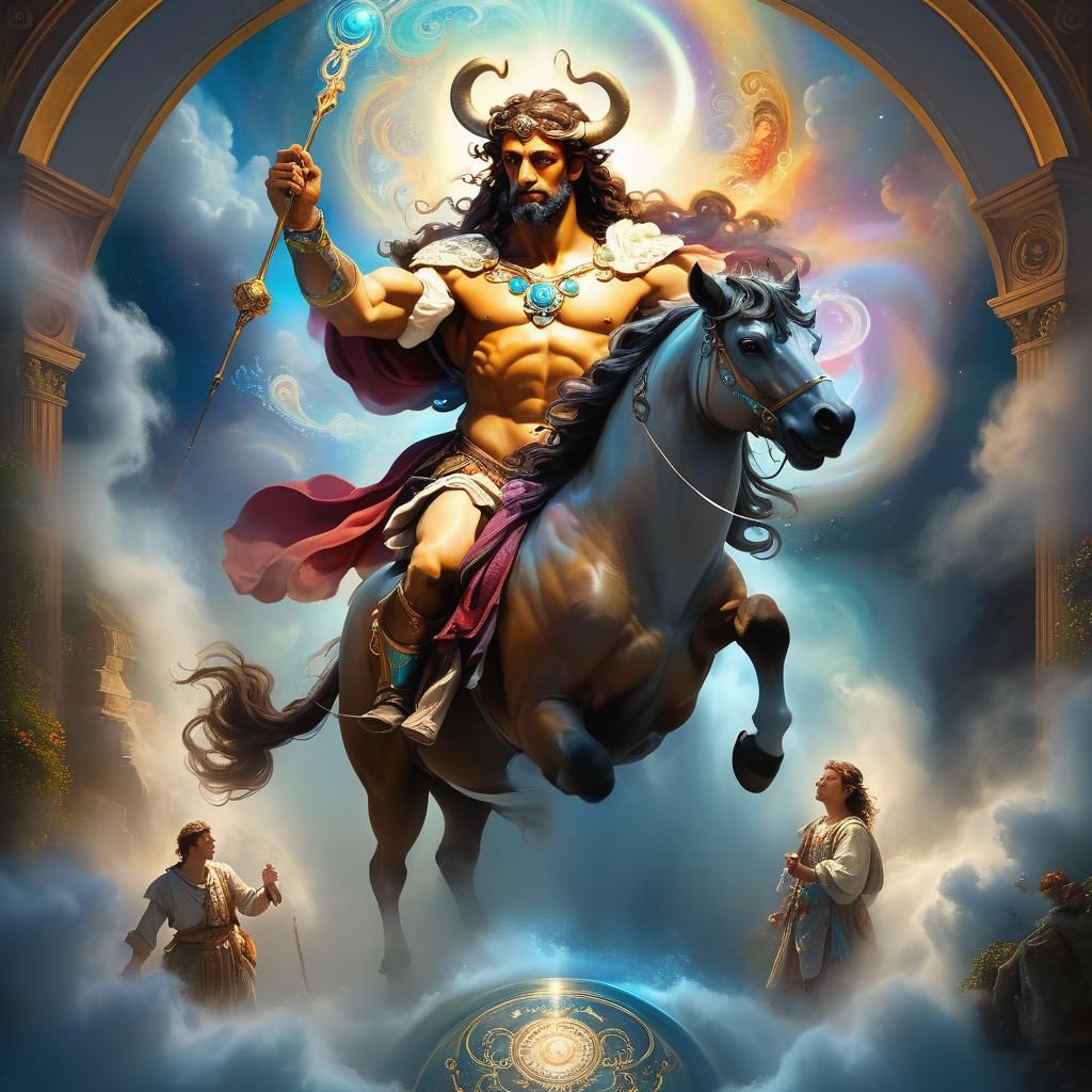 Renaissance Chiron the Centaur Teacher in Mist