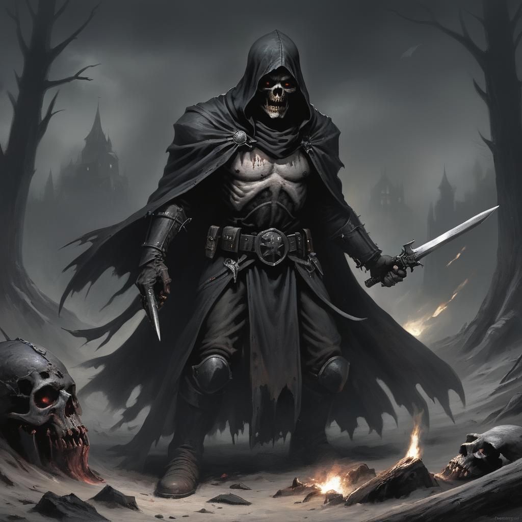 Grimdark Graphic Novel Character