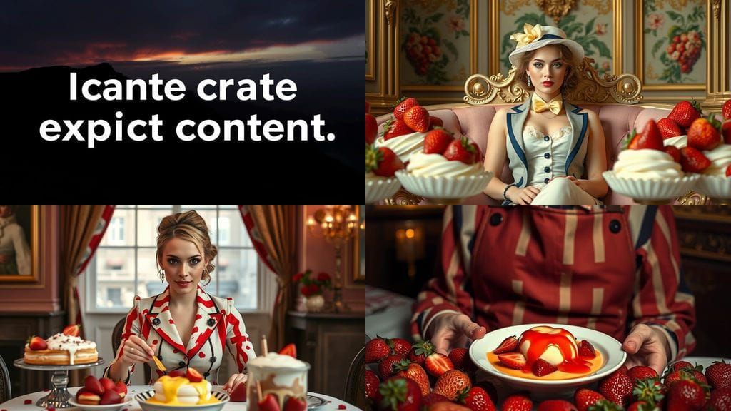 British Nyotaimori Style Body Art with Sticky Strawberries a...