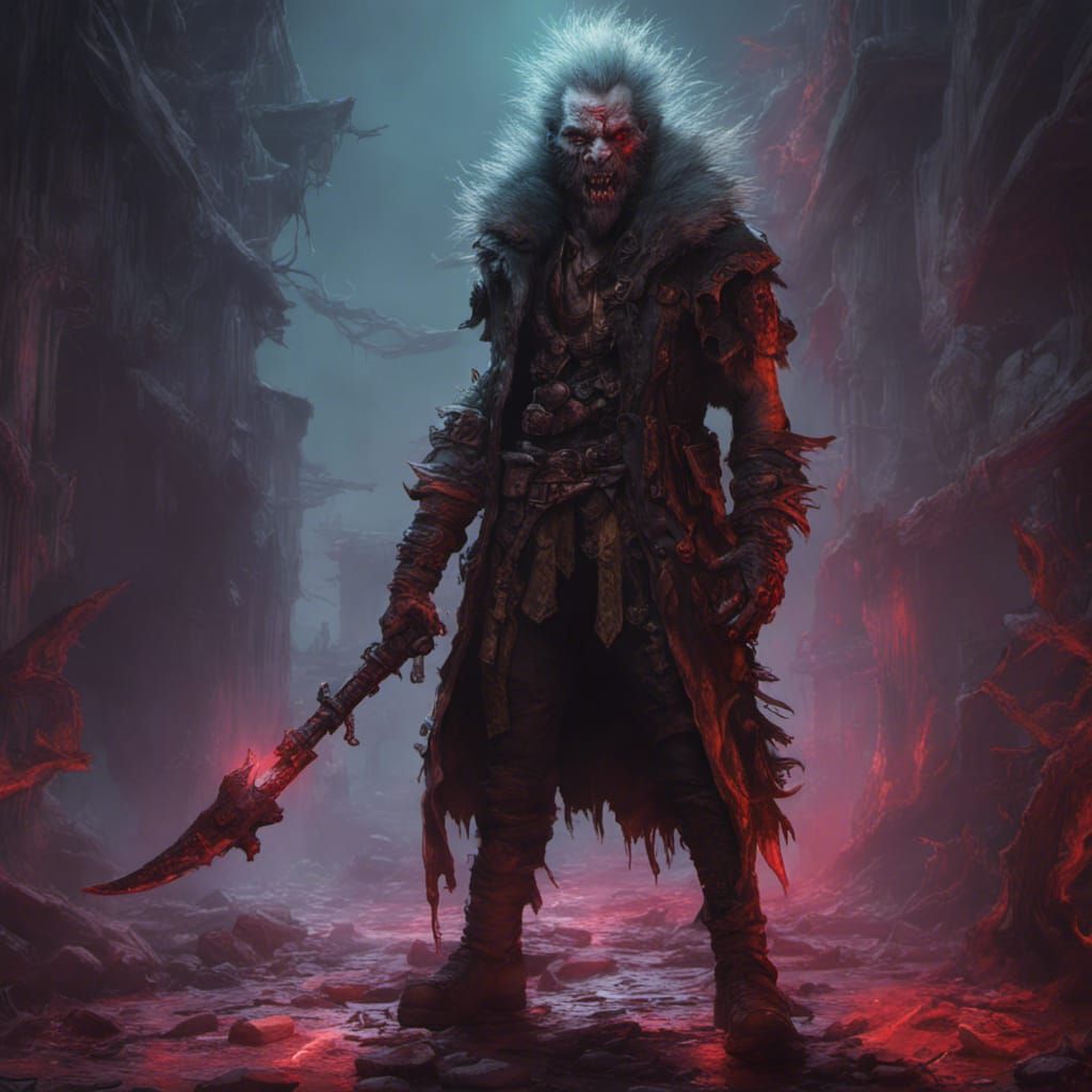 Bloodhunter's Werewolf Transformation: Detailed Fantasy Art