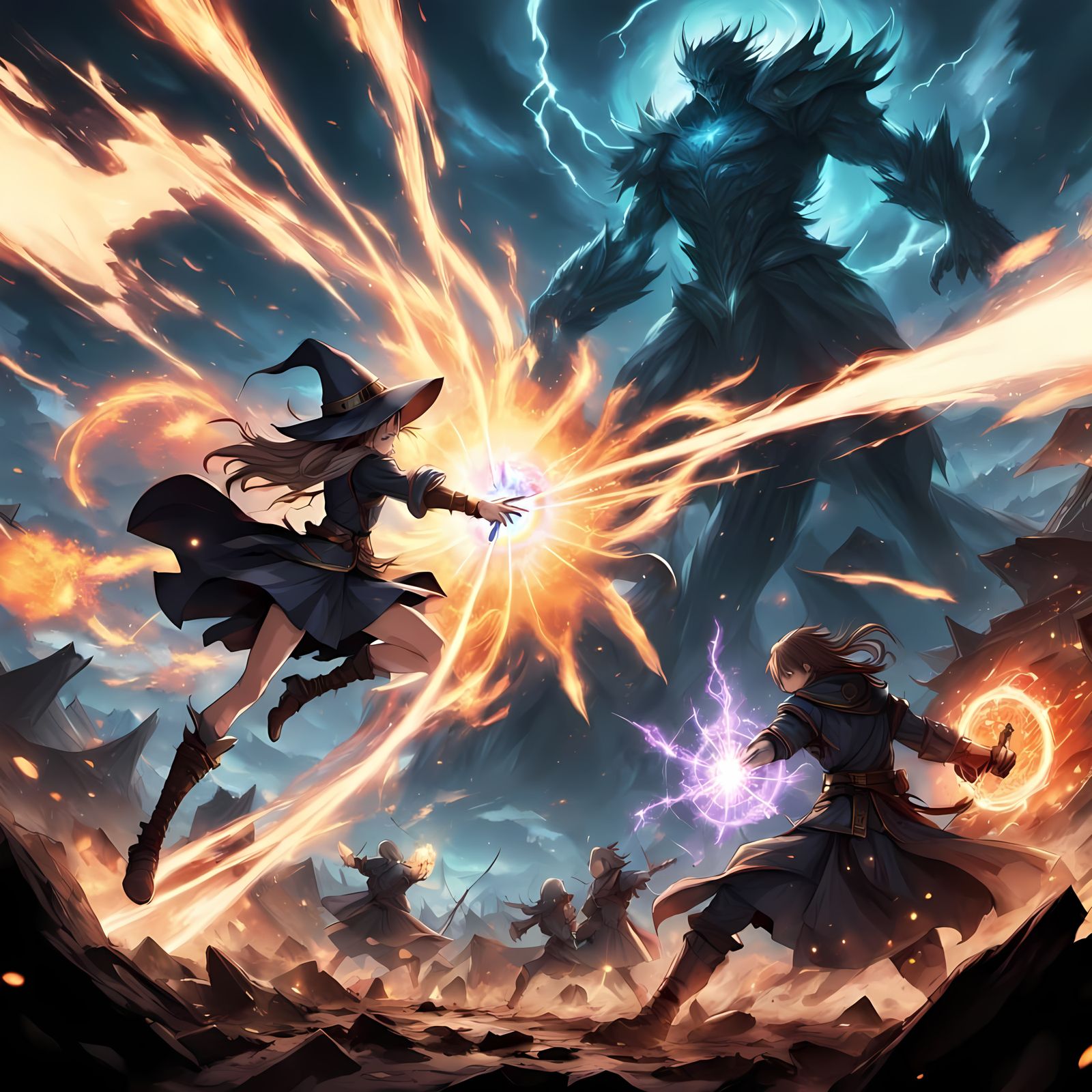 Blue Energy Blast Surges with Power