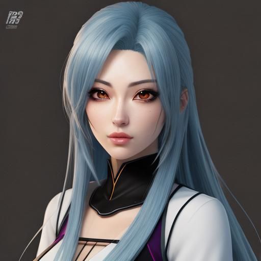Realistic Anime Girl Portrait