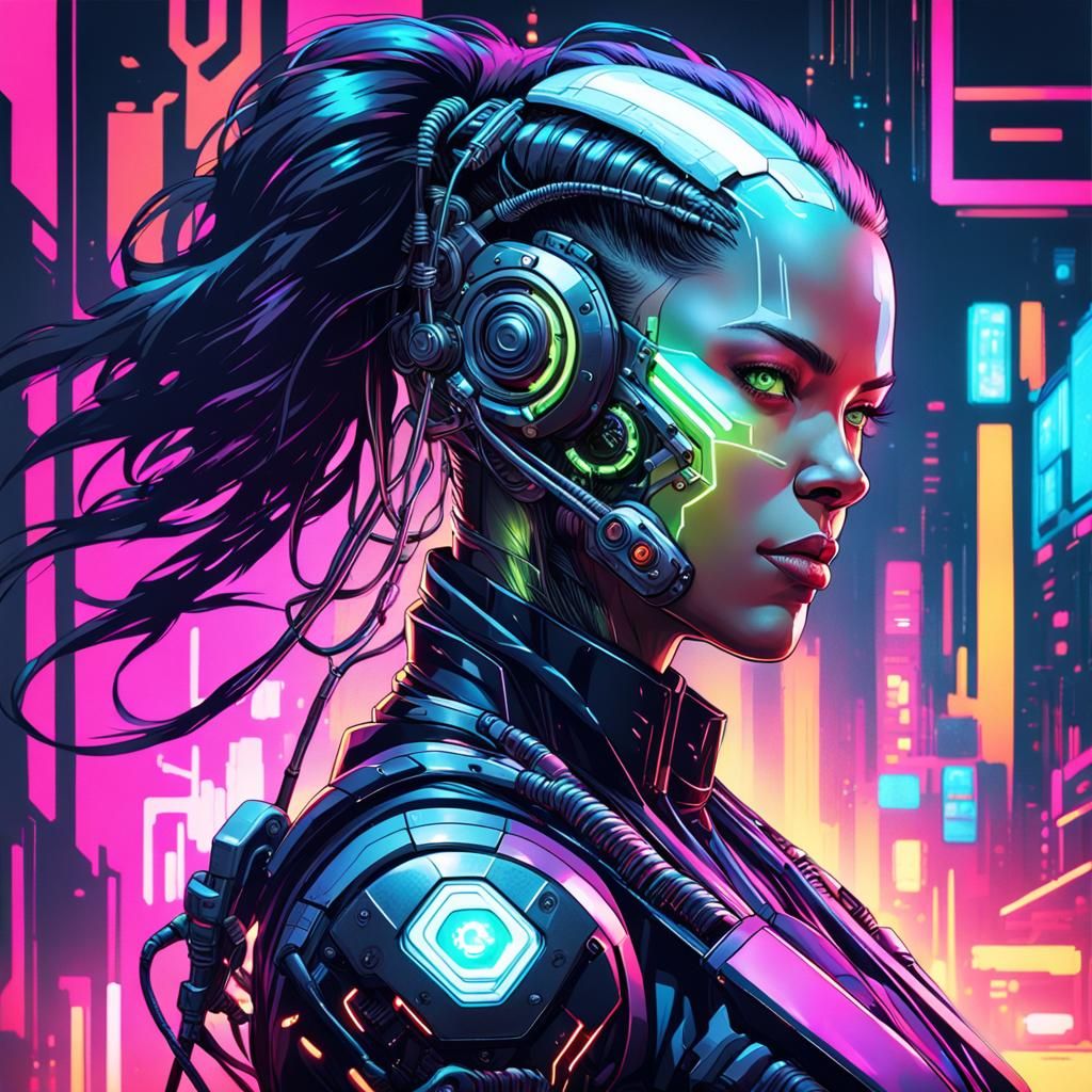 Ghost in the shell by Masamune Shirow, ((oil painting by Hen...