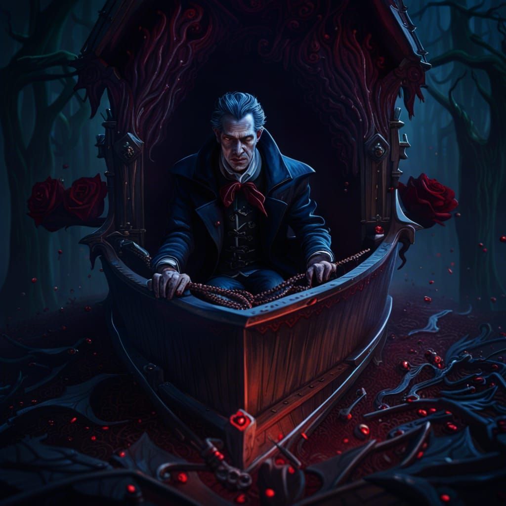 Staking a Vampire: Detailed Fantasy Art