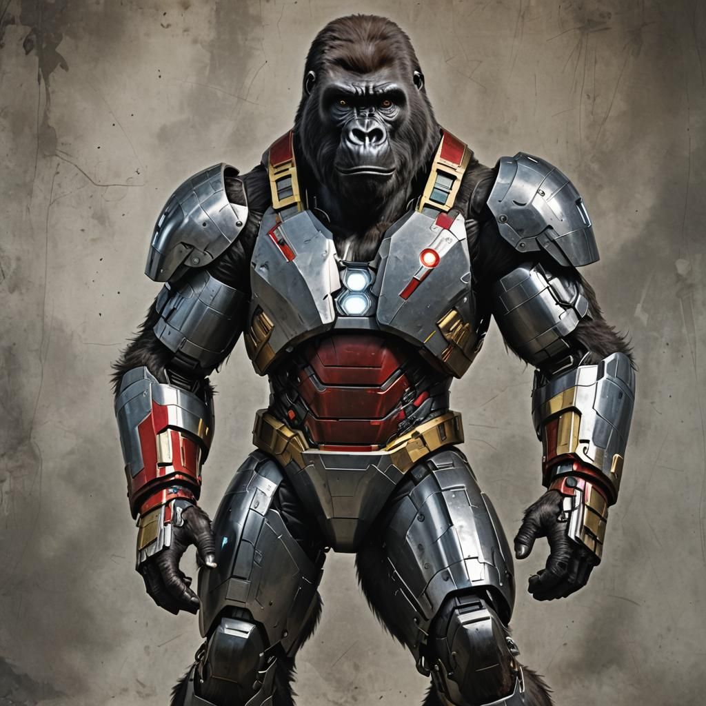 Gorilla in Iron Man Suit