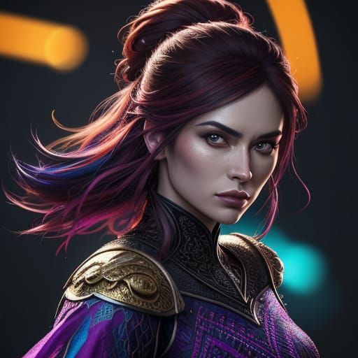 Beauty Elena: Hyperrealistic Concept Art Portrait