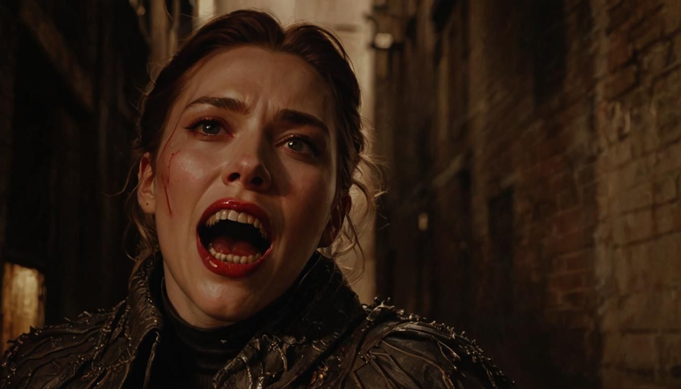 Vampire Portrait in Expressionist Oil Painting Style