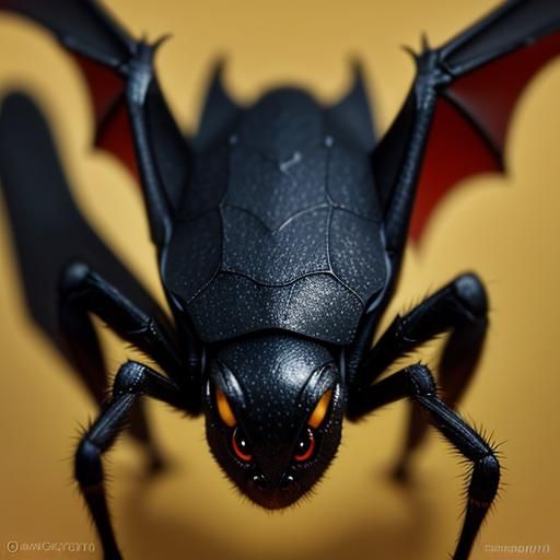 Detailed Macro Photo of a Bat-Eared Spider