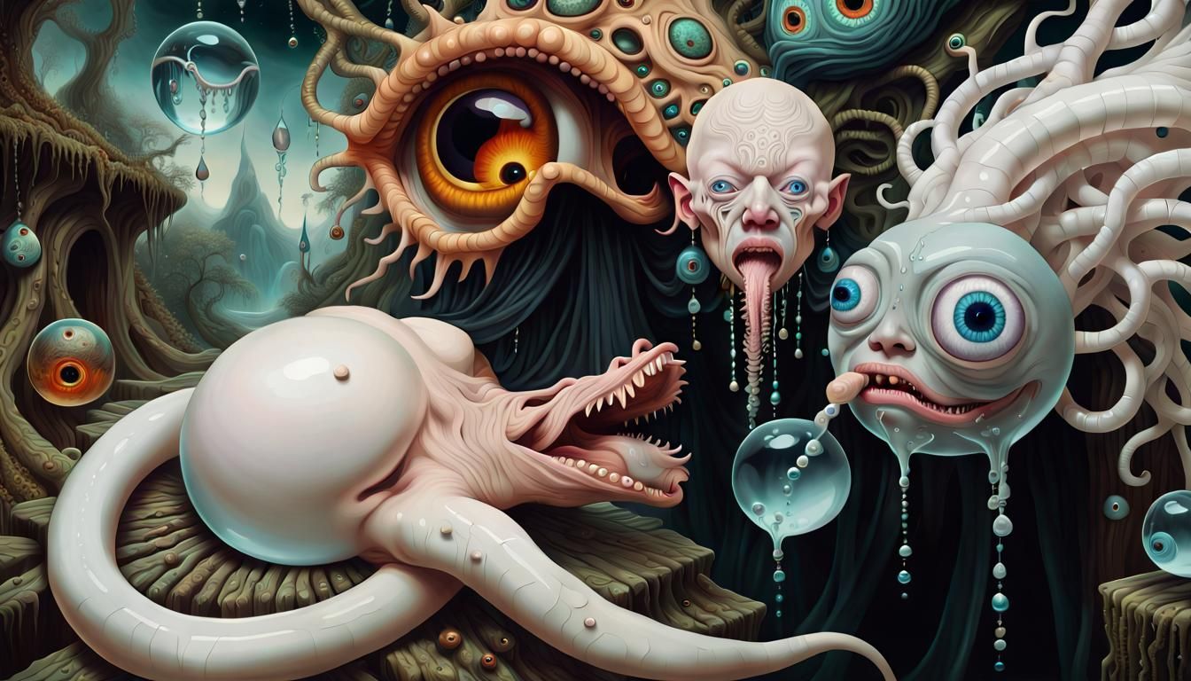 Surreal Ayahuasca Dreamscape with Albino Shaman