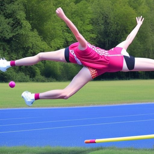 High Jump Artwork in Vintage Poster Style