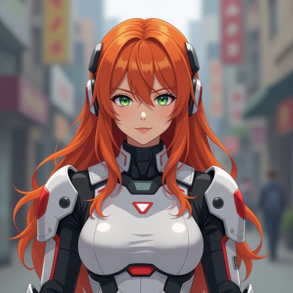 Seijin Girl in Manga Style Futuristic Combat Suit