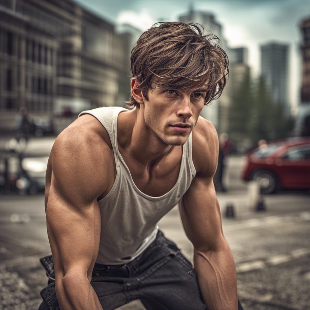 Hyperrealistic Portrait of a Strong German Man