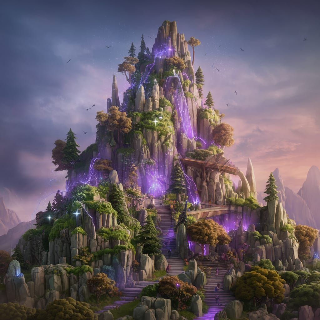 Enchanted Magical Mountain Landscape