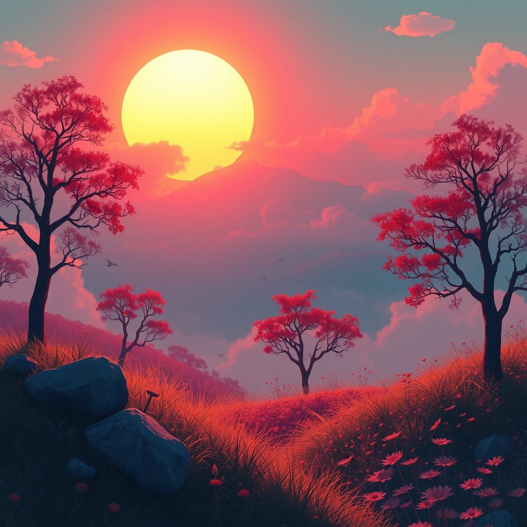 Nature's Opposites Sun and Moon