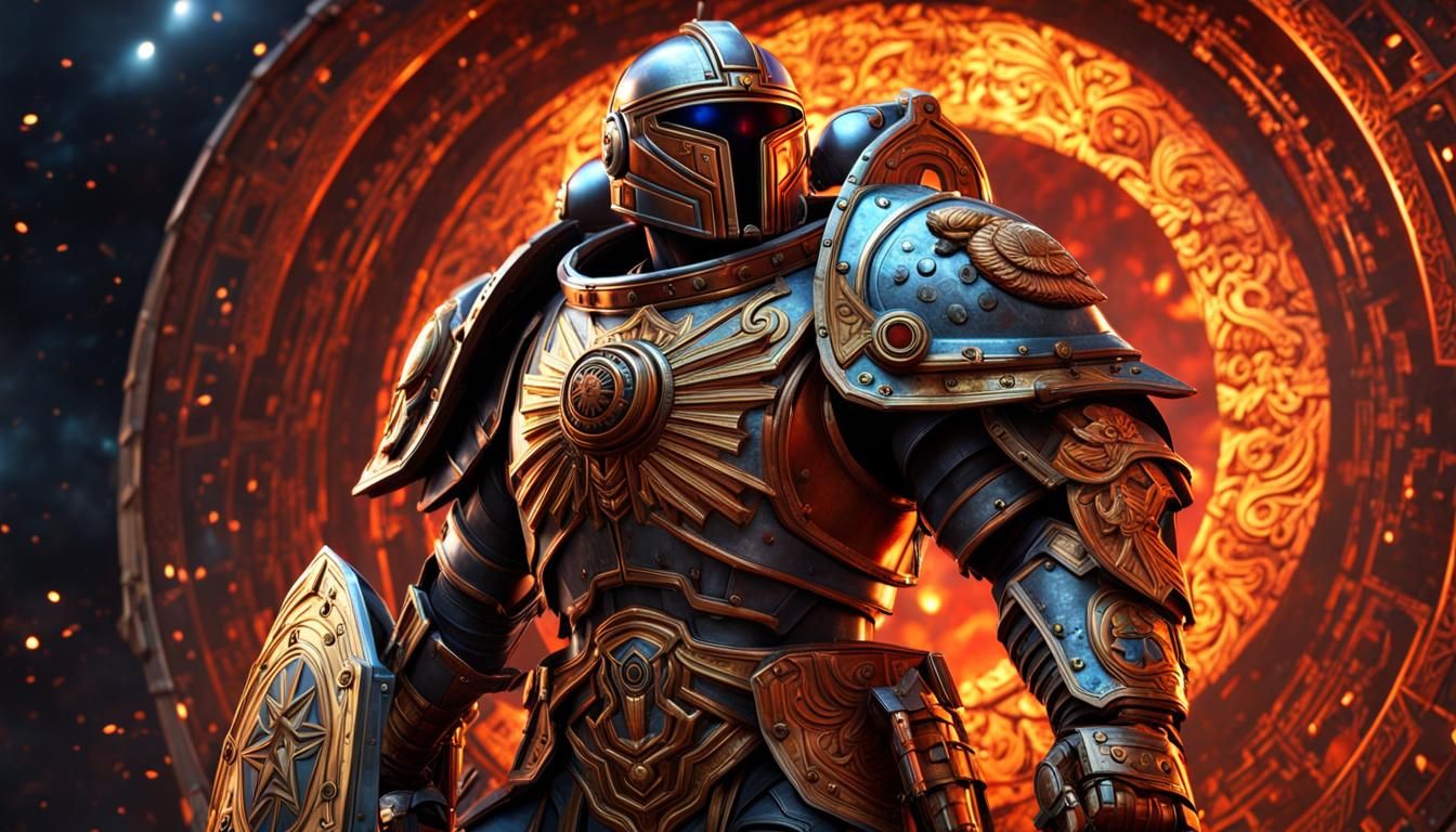 Futuristic Roman Centurion Space Marine in Armor