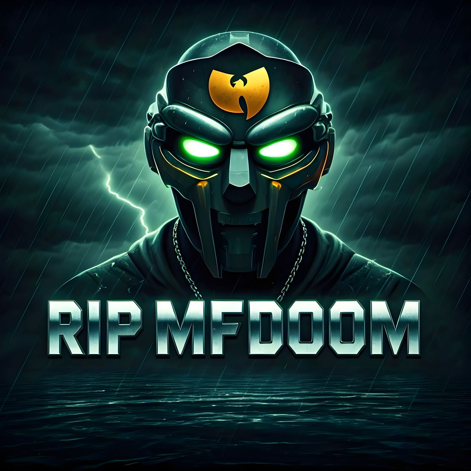 MF DOOM Mask with Wu-Tang Clan Logo