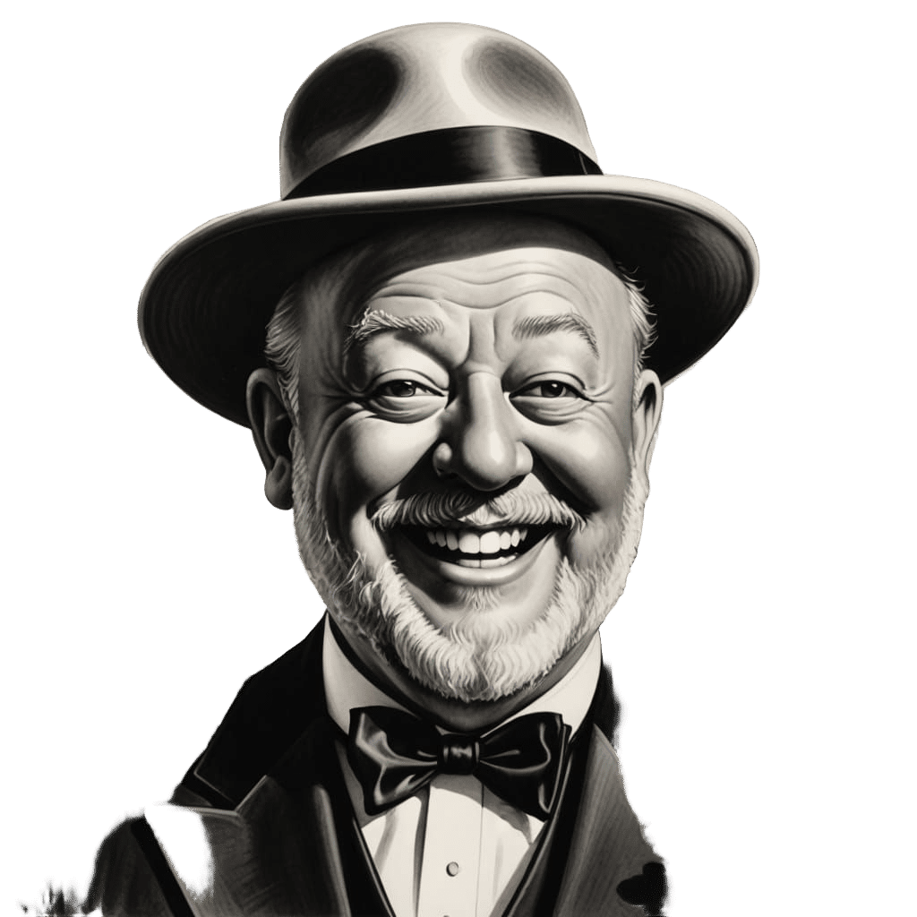 Orchestra Conductor Caricature in Charcoal Style