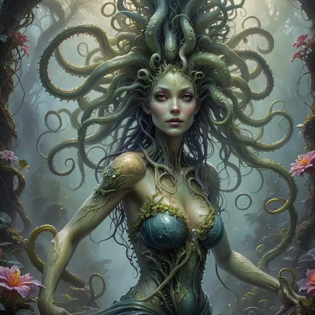 Female alien with Tentacles