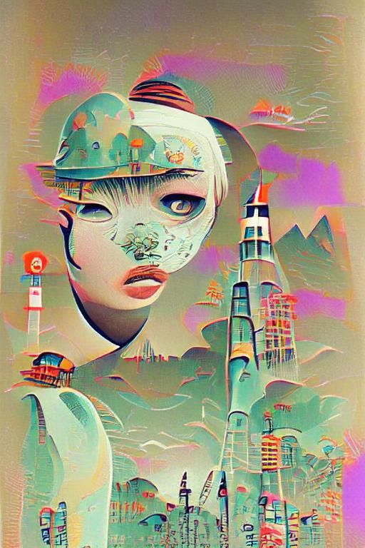 Ukiyo-e Space Age Post-Apocalyptic Wonderland Art