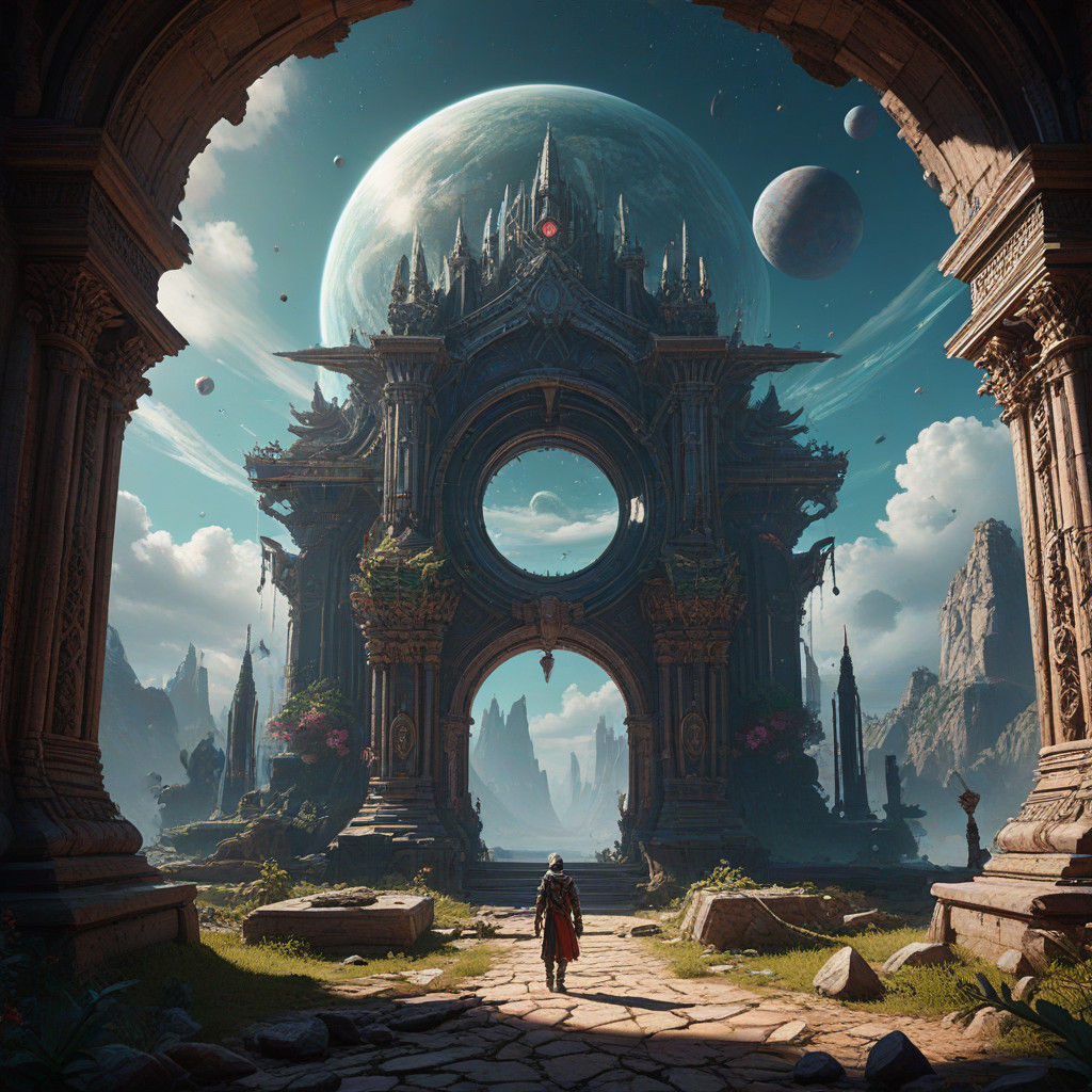 Cosmic Realms Converge in Vibrant Splendor