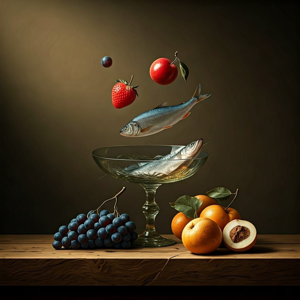Surreal Still Life in Dutch Master Style