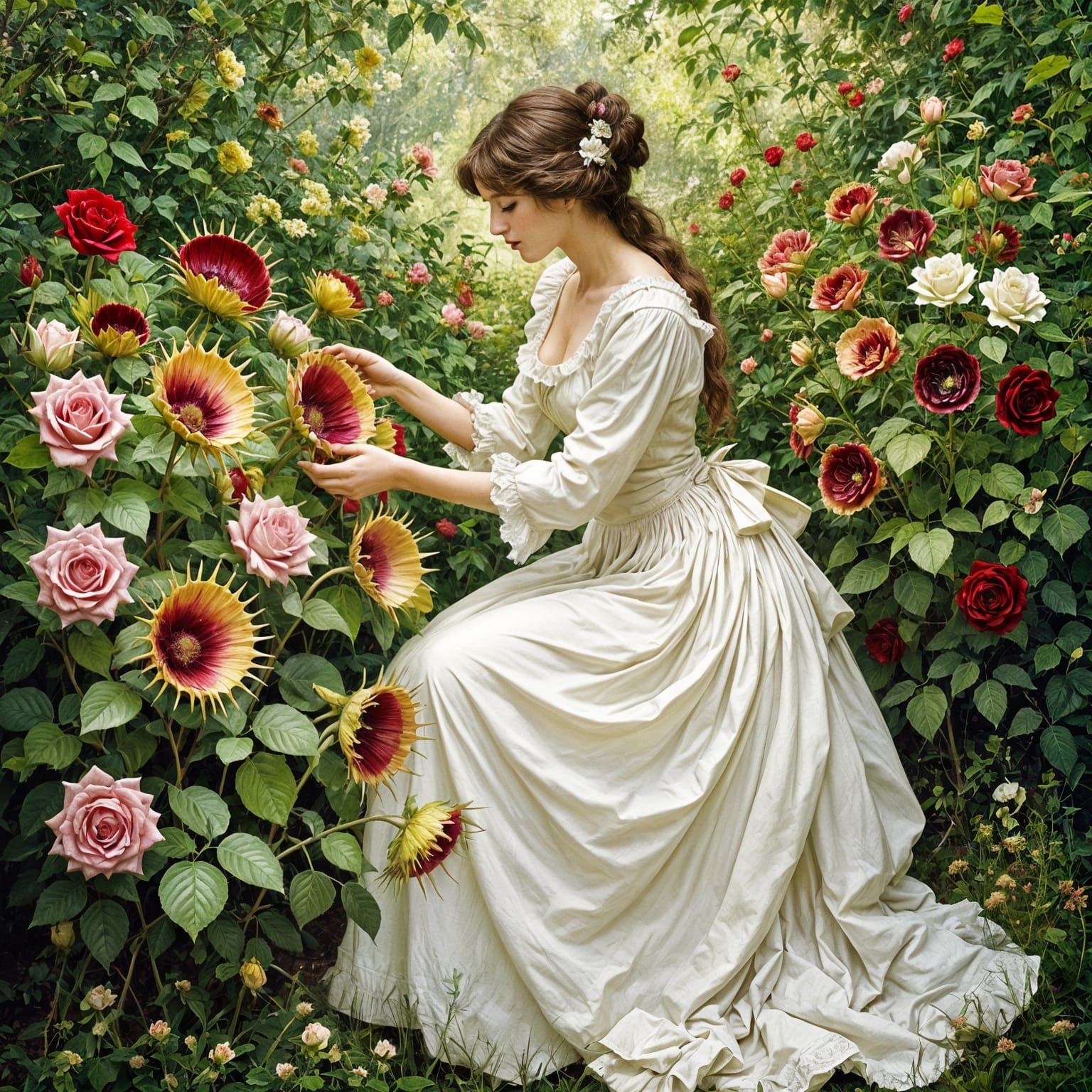 Sinister Roses: A Pre-Raphaelite Gothic Garden