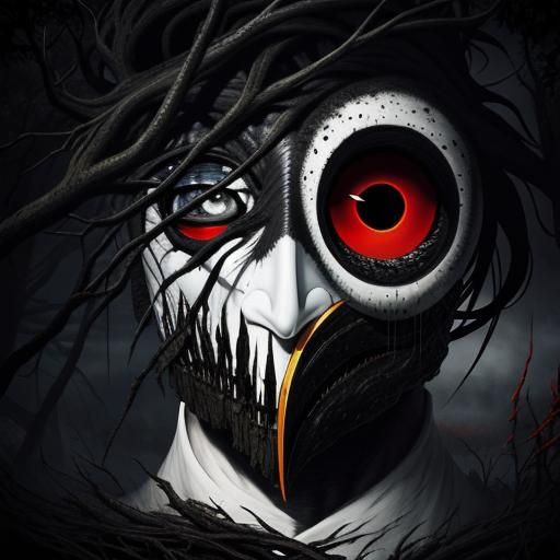 Surreal Bird Portrait in Fantasy Landscape