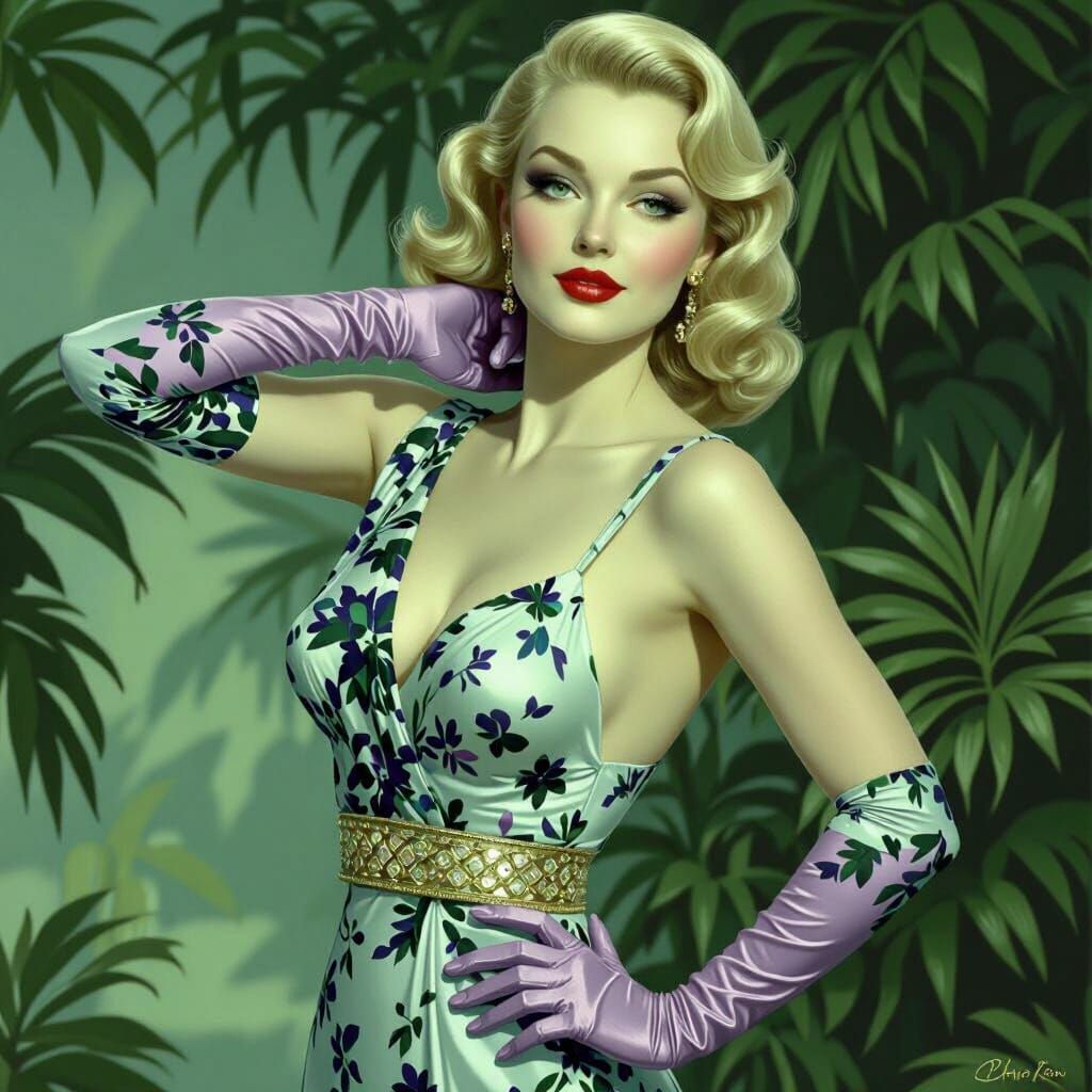 Queen of Venus Portrait in 1940s Style